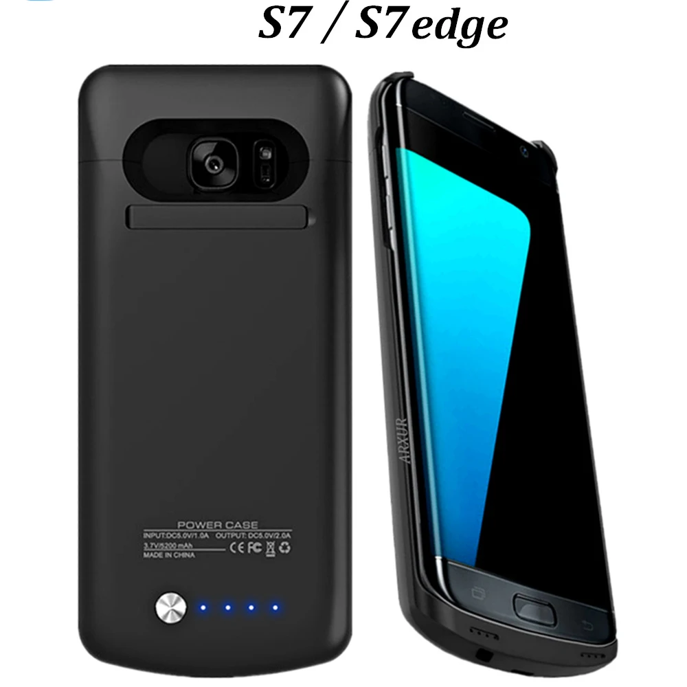 S7 Батарея Зарядное устройство чехол для samsung Galaxy край случае Мощность Bank Тонкий