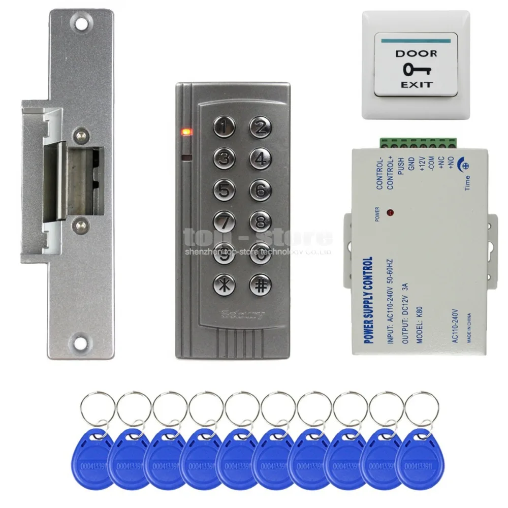 DIYSECUR RFID 125KHz считыватель клавиатуры Система контроля доступа комплект