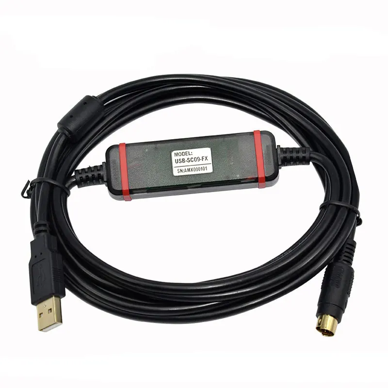 

USB-SC09-FX FTDI Chip Cable Compatible Mitsubishi FX1N 2N 1S 3U Series PLC Programming Cable Data Download Cable