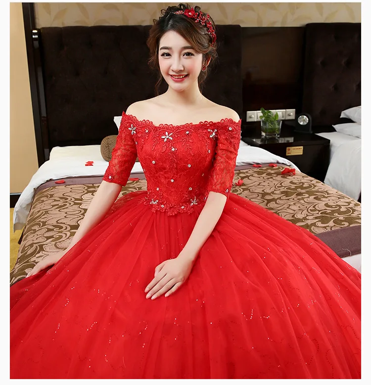 Роскошное бальное платье inofinn свадебное с кружевом винтажное Vestido De Novia Princesa