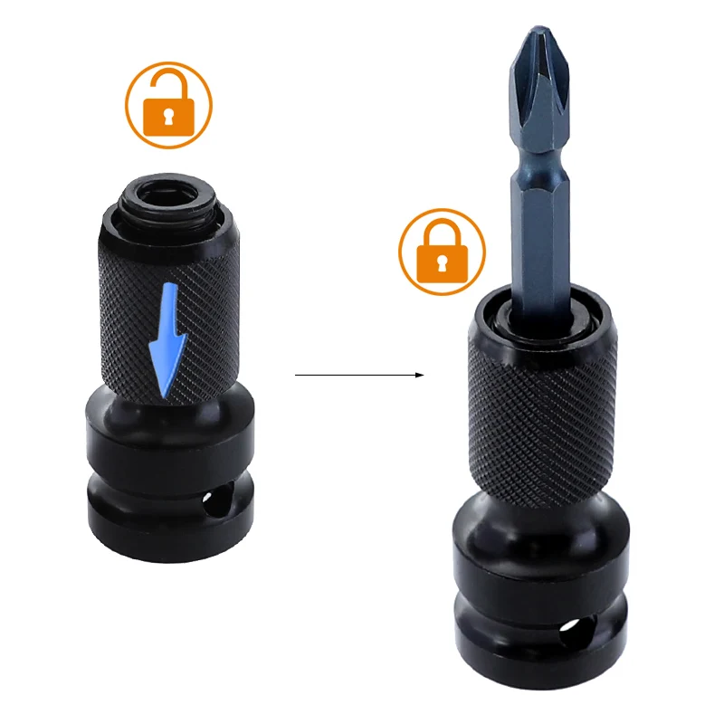 Адаптер с шестигранной отверткой 1/2 &quotквадратно 1/4&quot быстроразъемный патрон