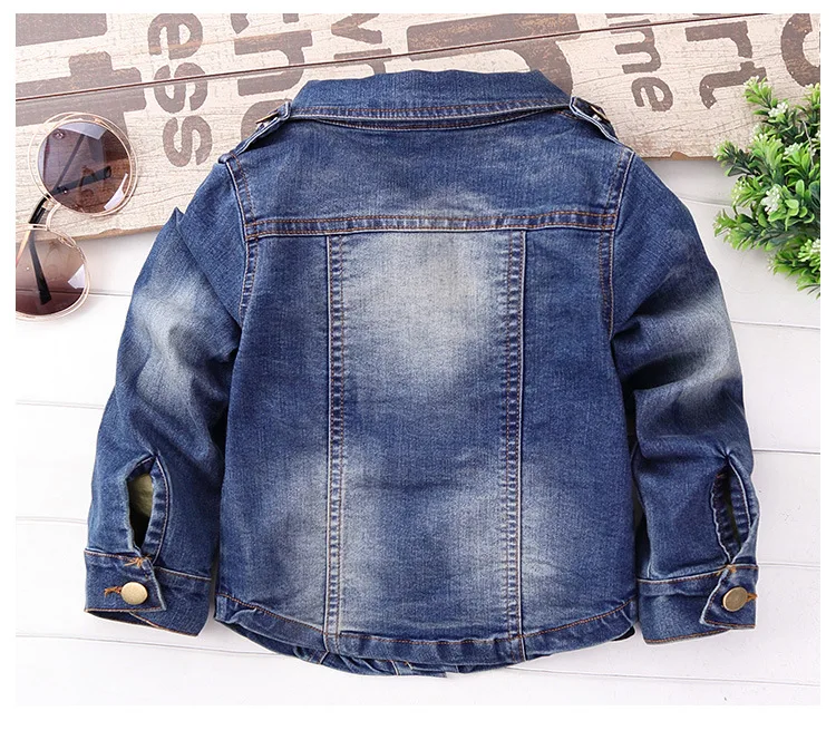 2019 осенние джинсовые куртки для мальчиков весеннее голубое пальто школьная