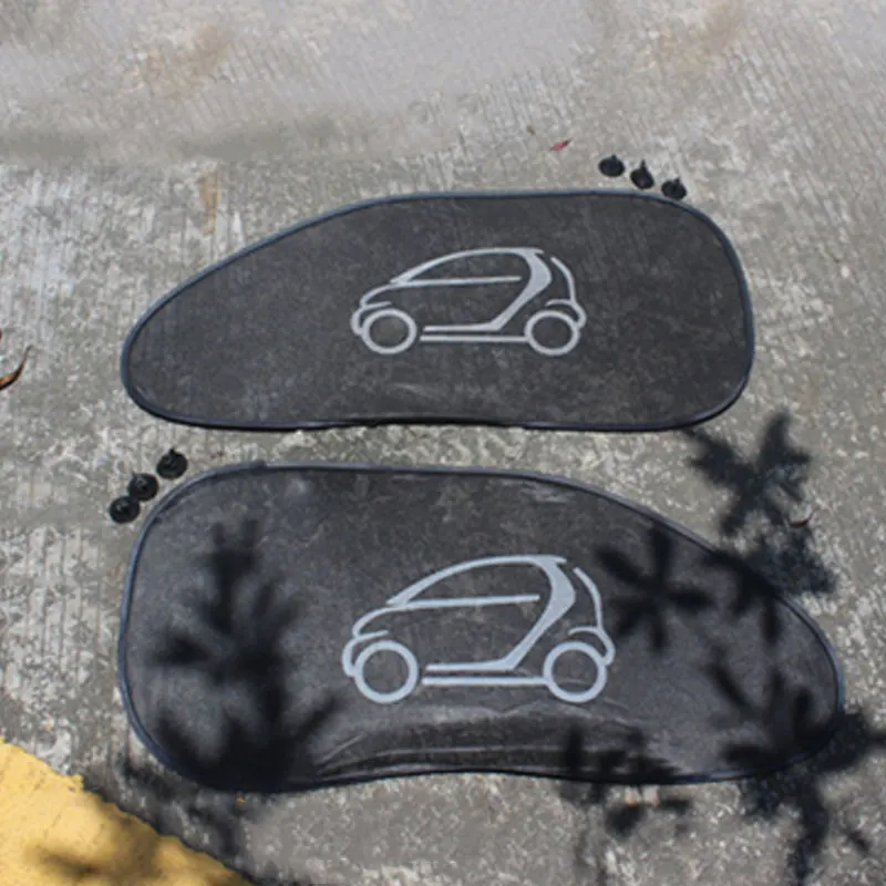 For Smart 453 Forfour Fortwo Pattern Side Window Gauze Shade Suction Cup Auto Car Sun Shade Curtain 2Pcs/Set Car Styling Covers