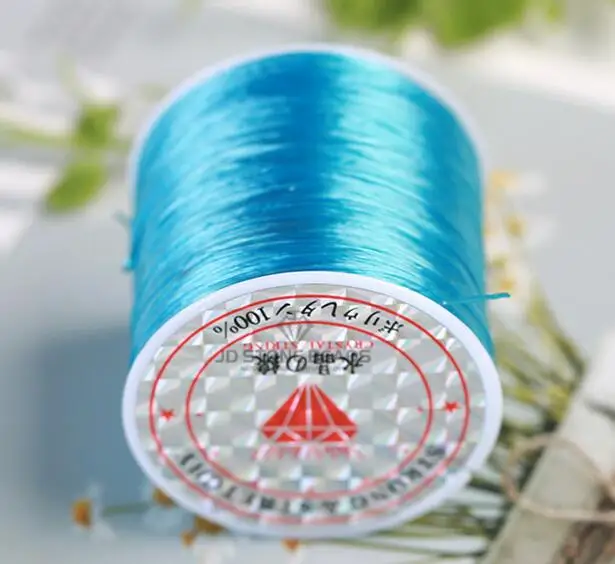 COLOR12 1 рулон/60 м 0,5 мм эластичная нить круглая кристаллическая линия нейлоновый резиновый эластичный шнур для изготовления украшений браслет из бисера 18 цветов - Цвет: COLOR12