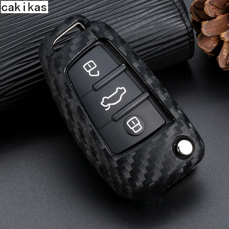 Чехол для ключей из углеродного волокна Audi чехол C6 A7 A8 R8 A1 A2A3 A4 A5 Q7 A6 C5 Sline