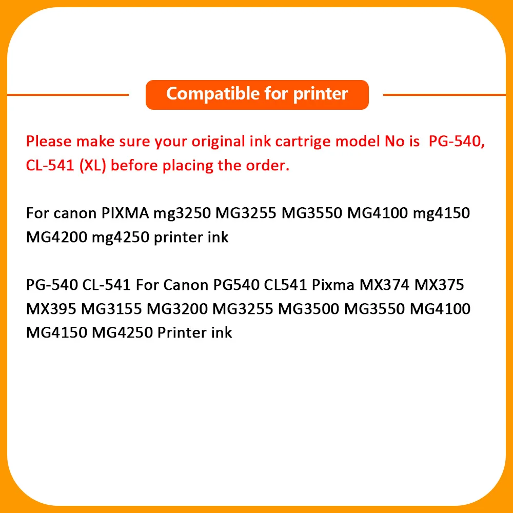 XiangYu PG540 PG 540 Черный чернильный картридж для Canon MX375 MX395 MX435 MG2150 MG2250 MG3150 MG3250 MG4150