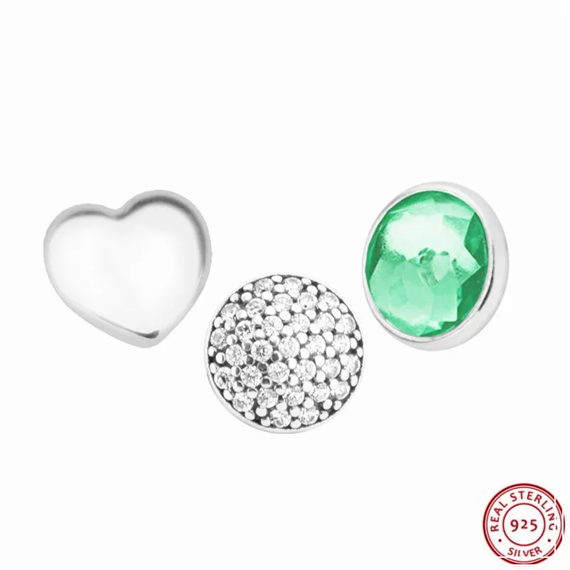 925 стерлингового серебра может капелька миниатюрные бусины DIY Fit Pandora плавающий