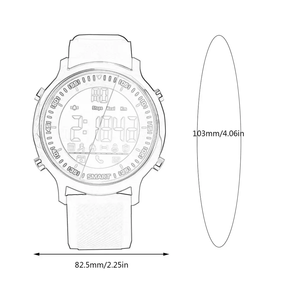 Ex18 спортивные Смарт часы IP68 Водонепроницаемый 5ATM Шагомер smartwatch Bluetooth для