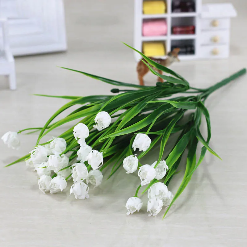 Flone Artificial Plastic Fake Flowers 35cm Small Flower Bouquet Tulip Home Living room Warm Decoration Garden | Дом и сад