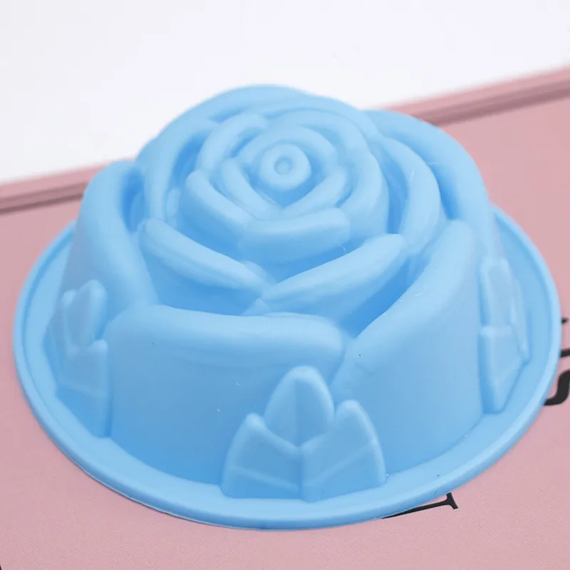 6 шт. розы в форме цветка из силикона прессформы торта шоколад желе пудинг