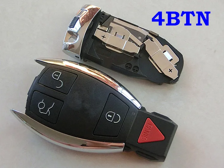 3 кнопки автомобиль Smart key shell дистанционного брелок-контроллер чехол для Mercedes Benz C E Class 2010 2011 2012 2013 оставлять para - Количество кнопок: 4BTN