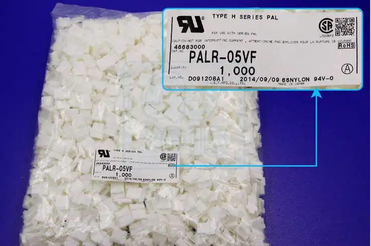 

PALR-05VF CONN корпус PAL 5POS 2 мм, белый разъем, корпус клемм, 100% новые и оригинальные детали