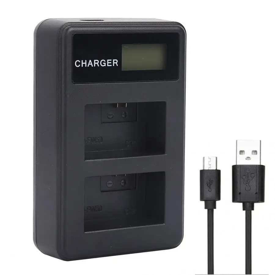 Портативное зарядное устройство USB с двумя слотами и ЖК-дисплеем для телефона |