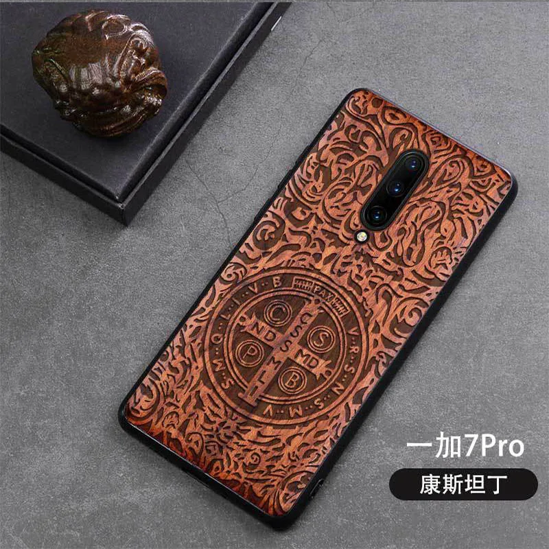 One plus 7 Pro Чехол Boogic оригинальный настоящий Деревянный чехол для телефона funda Oneplus 5T