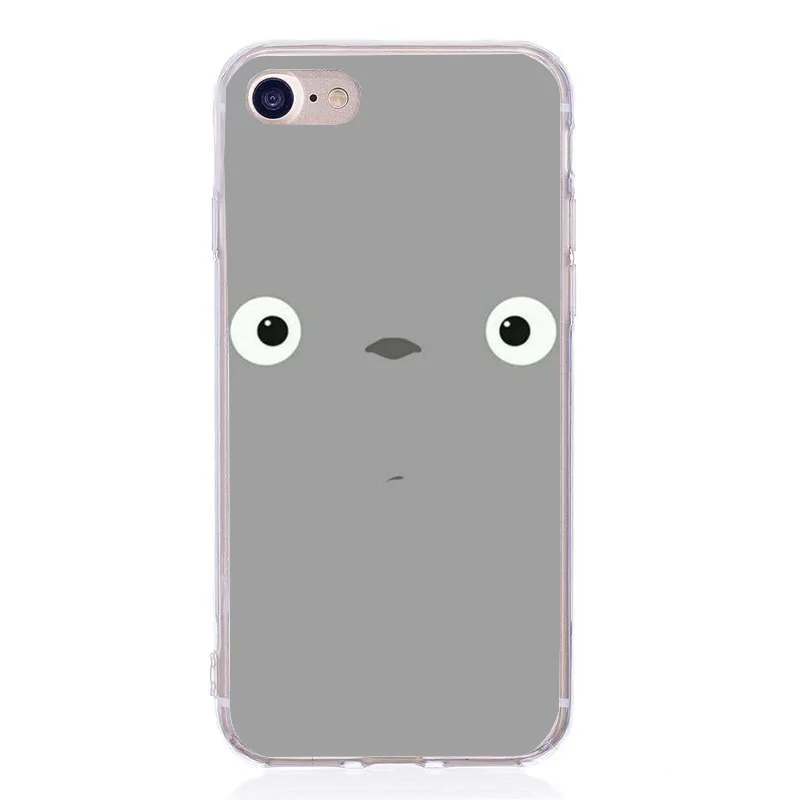 Тоторо мультфильм для iPhone 7 Plus 8 Чехол желтый панда Funda 5 SE 5s 6 S XS X милый животный