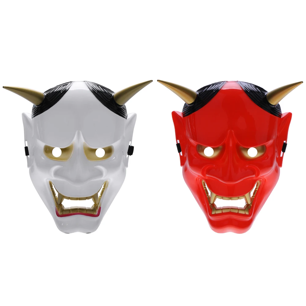 Хэллоуин ПВХ японская Hannya Noh полная маска для лица страшная японский аниме стиль