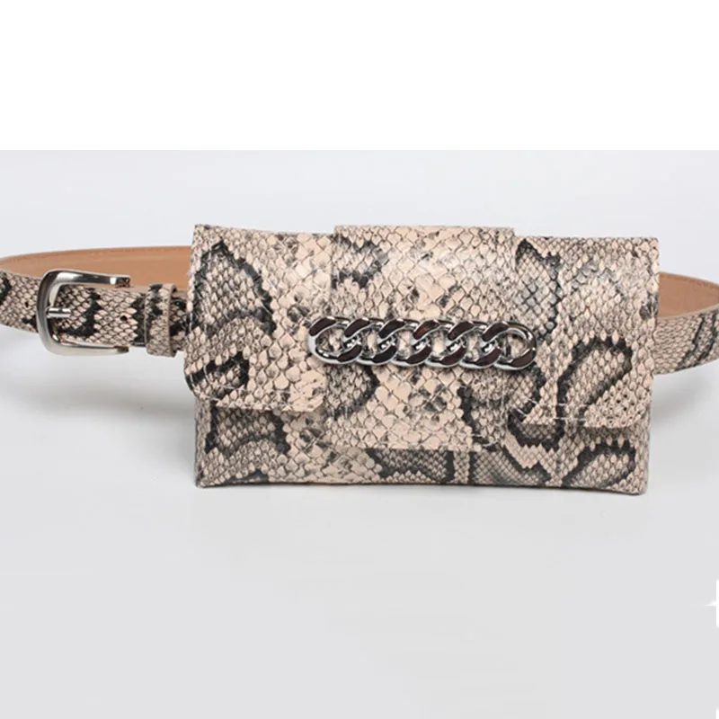 E Waist pack Карманный женский ремень, ремень, ремень, сумка, змеиная кожа PU, банановая сумка, набедренная упаковка - Цвет: E Waist pack