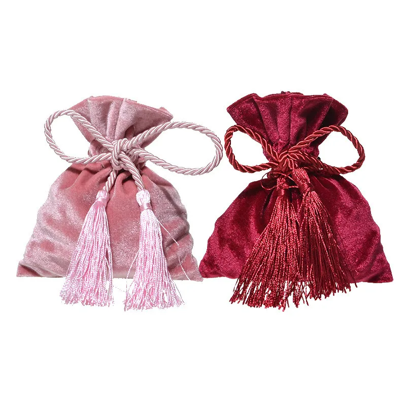 

12x14CM Velvet Candy Bags Wedding Drawstring Gifts Bag Wedding Party Favors Packaging Jewelry Pouches