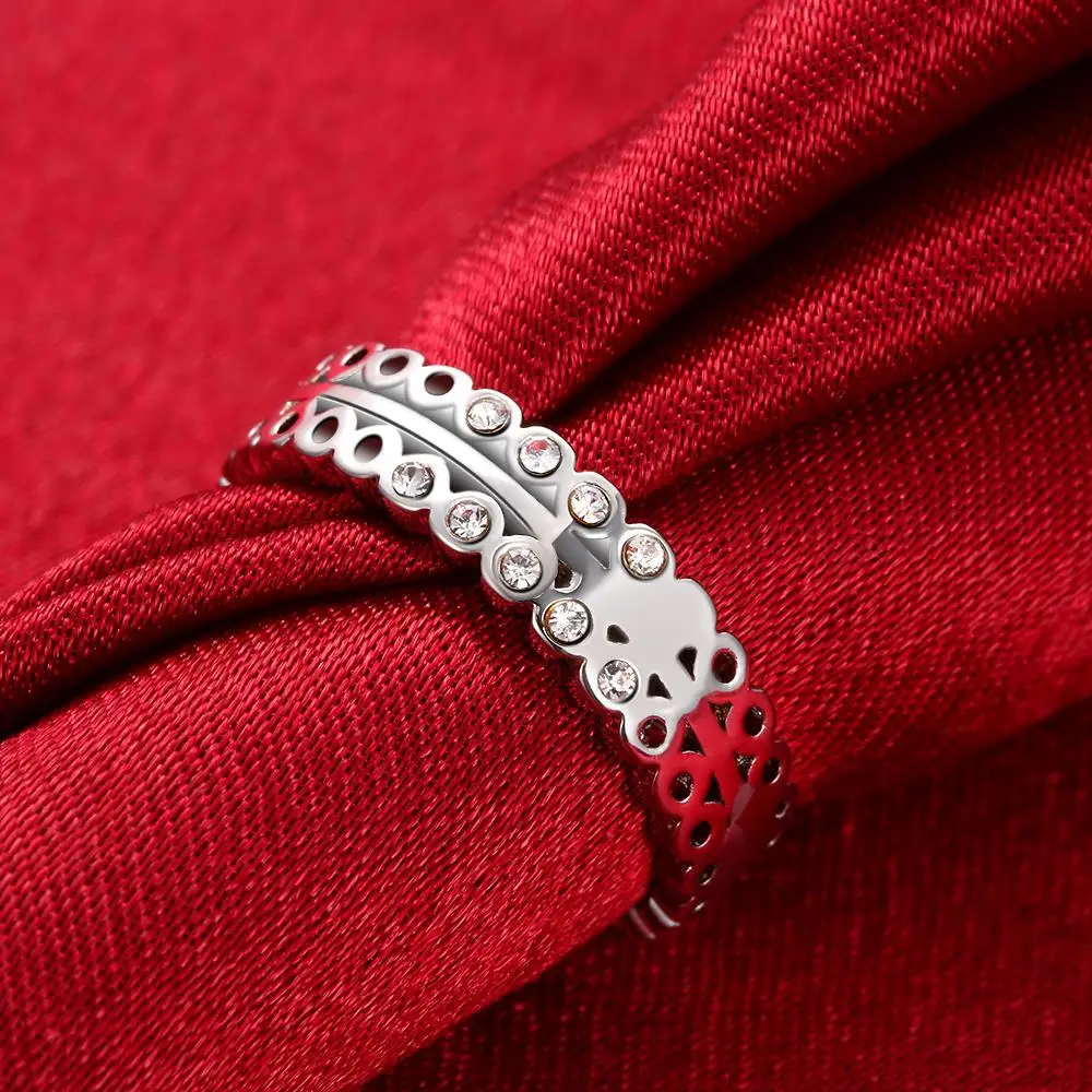 Женские кольца argollas bague grosse со стразами и кристаллами белые new york mais vendidos bitch regalos