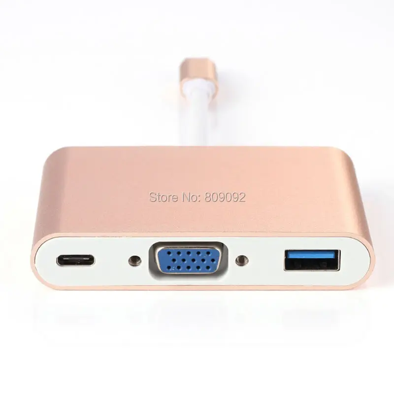 Кабель-адаптер 3 в 1 с разъемом Type-C на VGA USB 0/USB-3.1 Female | Компьютеры и офис