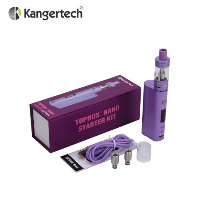 Оригинальный Kanger Topbox Nano Starter Kit 60 Вт TC Mod с Toptank Atomizer 18650 Box Mod|starter bendix|modstarters for fluorescent
