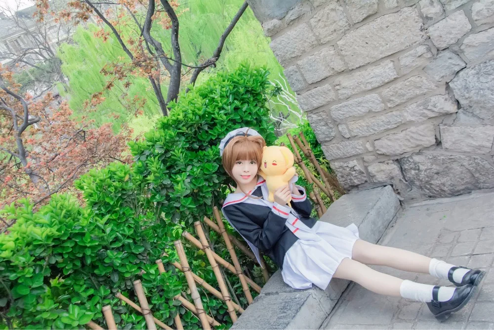 Аниме Cardcaptor Sakura карнавальный костюм школьная форма Kinomoto моряка полный комплект