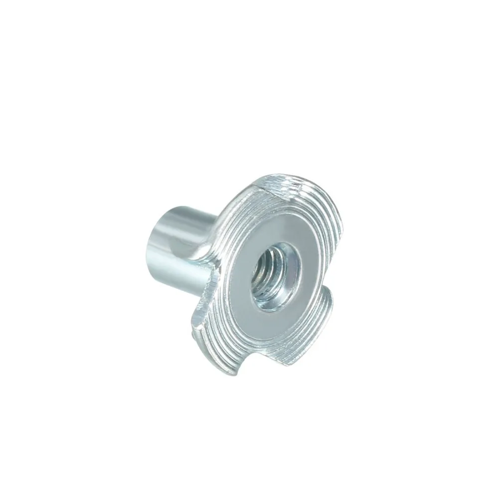 UXCELL 20 шт. серебристо голубая 4 зубчатая Тройная гайка T Nut M10 M4 1/4 &quot для