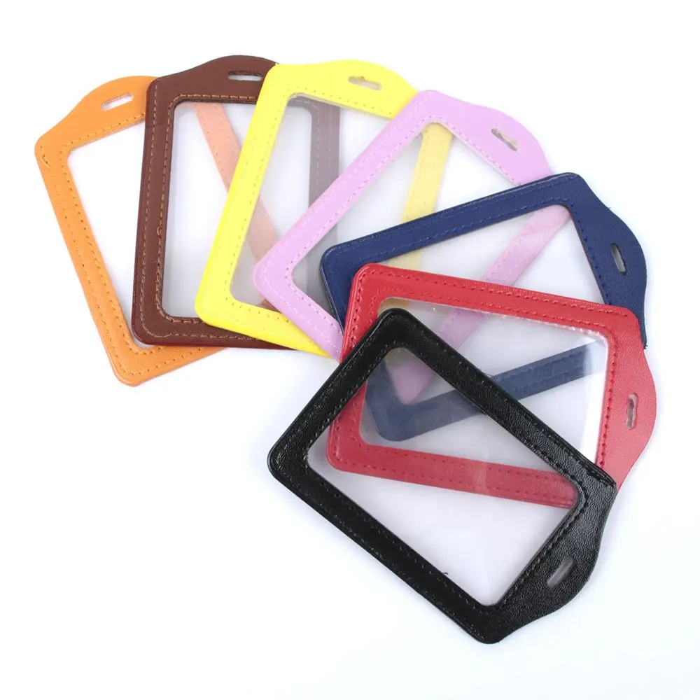 

Name Credit Card Holders Women Men PU Bank Card Neck Card Bus ID holders candy colors