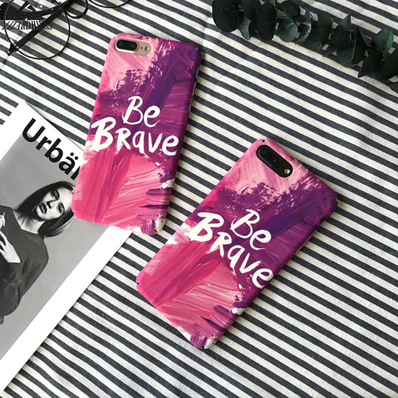 Lizardhill Fashion Hard Matte plastic Phone Case For iPhone 6 6S 7 8 plus coque for iphone x cover Funda Art Oil Painting Letter |