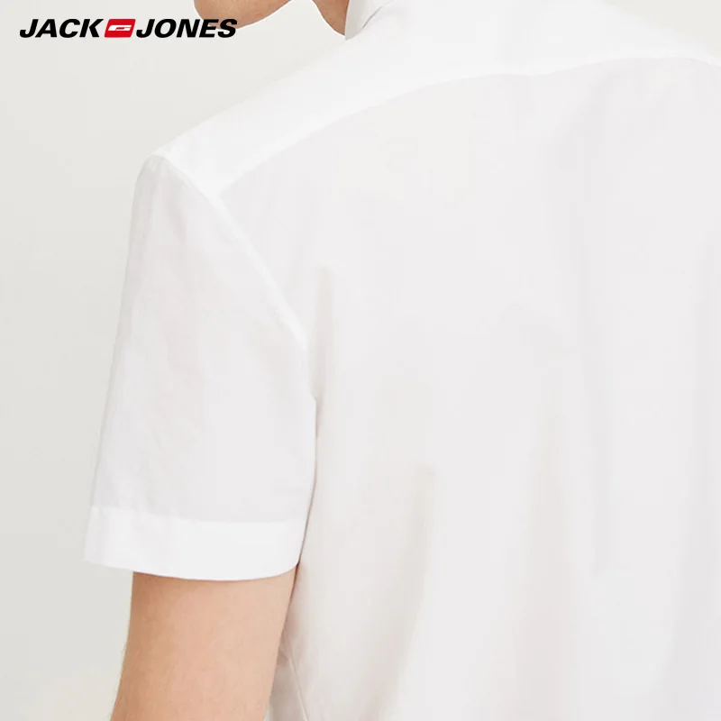 JackJones мужская летняя рубашка из 100% хлопка с контрастными полосками и острым
