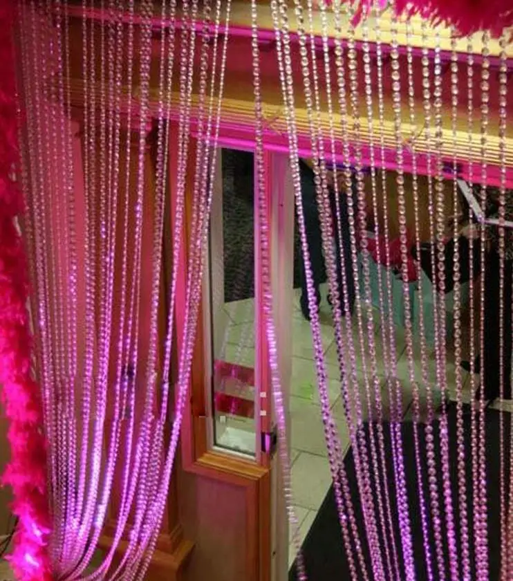 Акриловые хрустальные бусины цепочка Висячие занавеска гирлянда цветы люстра