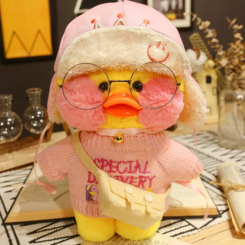 Kawaii Lalafanfan кафе Гиалуроновая кислота утка плюшевая игрушка по мотивам