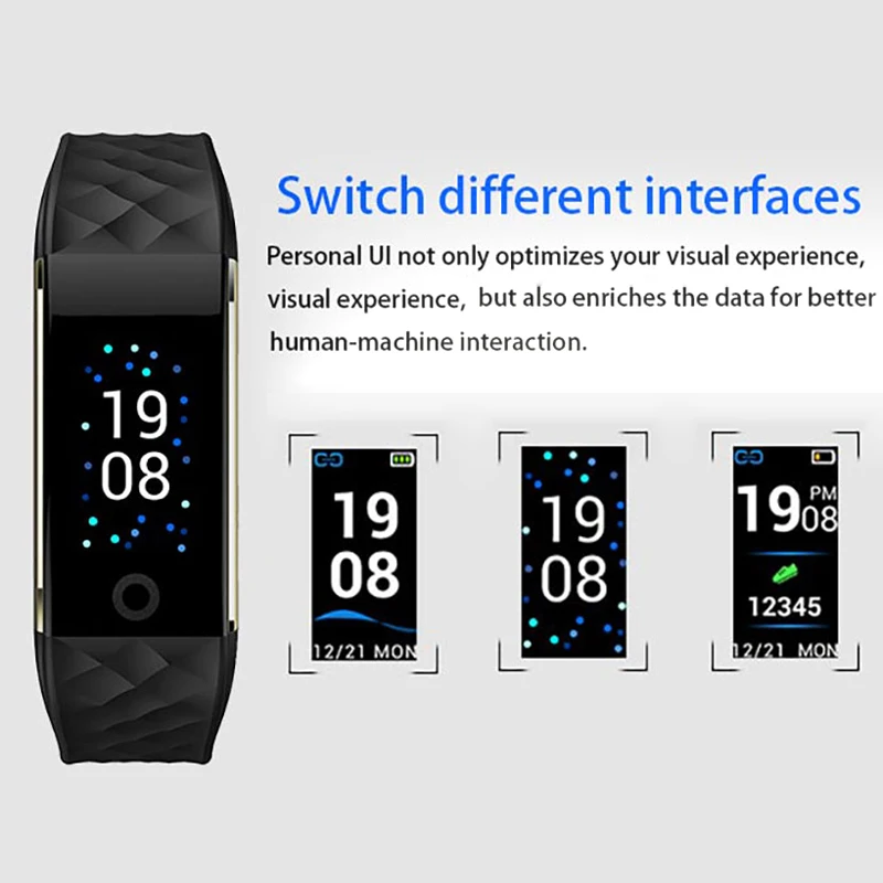 Фитнес-трекер цветной умный Браслет BOWANG активность Smartband монитор сердечного