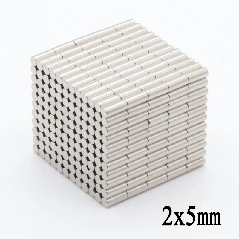 500 шт 2x5 мм Mini мини супер сильный Мощный Неодимовый магнит круглые Редкоземельные постоянные магниты 2*5 мм