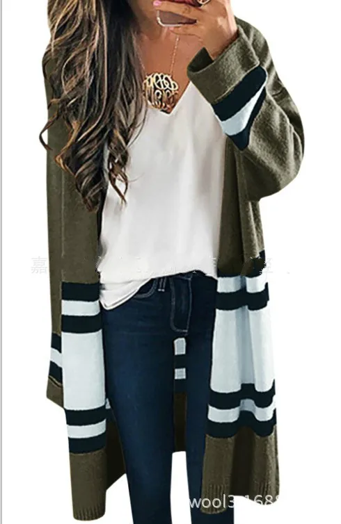 

Women's Contrast Jacket Joker Women's Loose Sweater