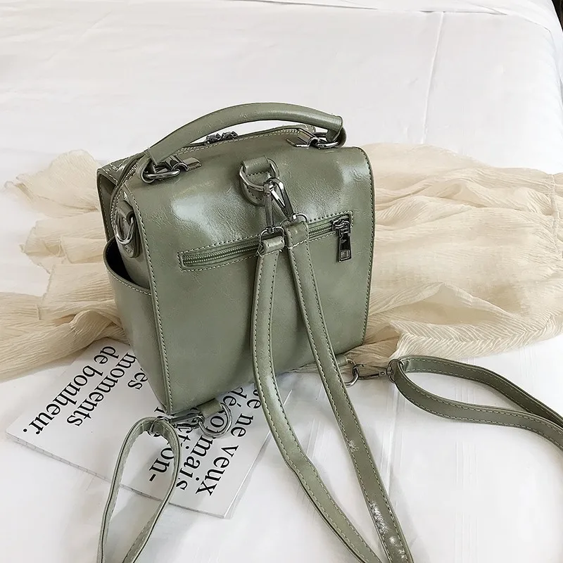 Женский кожаный рюкзак Sac A Dos Femme многофункциональный винтажный школьный для