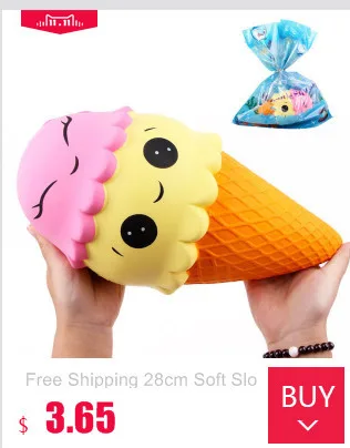 28 см мягкие медленно растущие Джамбо мороженое Squishies дети смешные мягкие ПУ Анти Стресс игрушки подарки с розничной посылка# DS