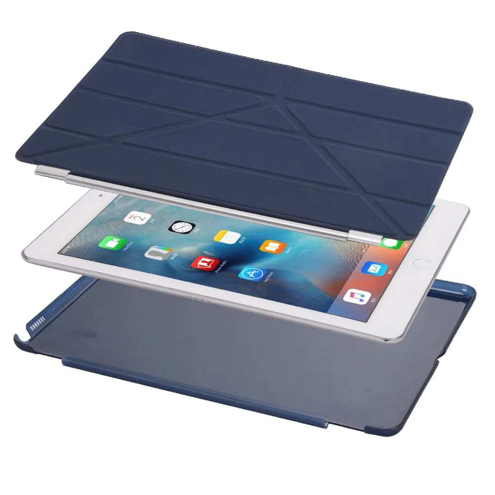 For iPad Pro 9.7inch Smart Cover Case w/ Translucent Frosted Hard Back &amp Magnetic Multi Folding Support Auto Sleep / Wake | Компьютеры