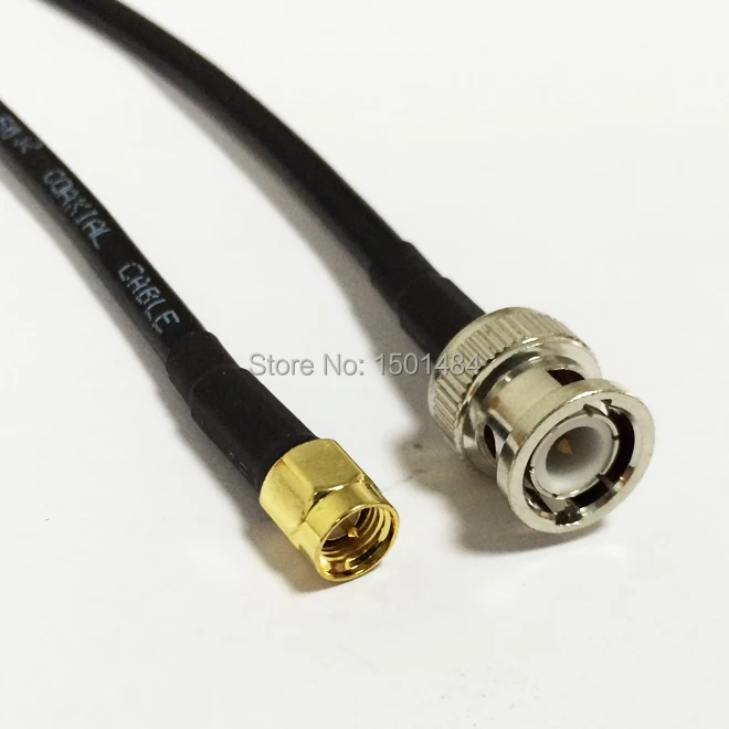 НОВЫЙ SMA Штекерный переключатель BNC радиочастотный коаксиальный кабель RG58 по