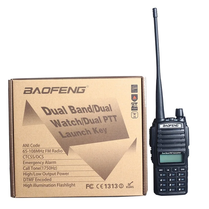 10 шт. BaoFeng UV 82 5 Вт с радиусом действия км иди и болтай Walkie Talkie “иди радиолюбителей