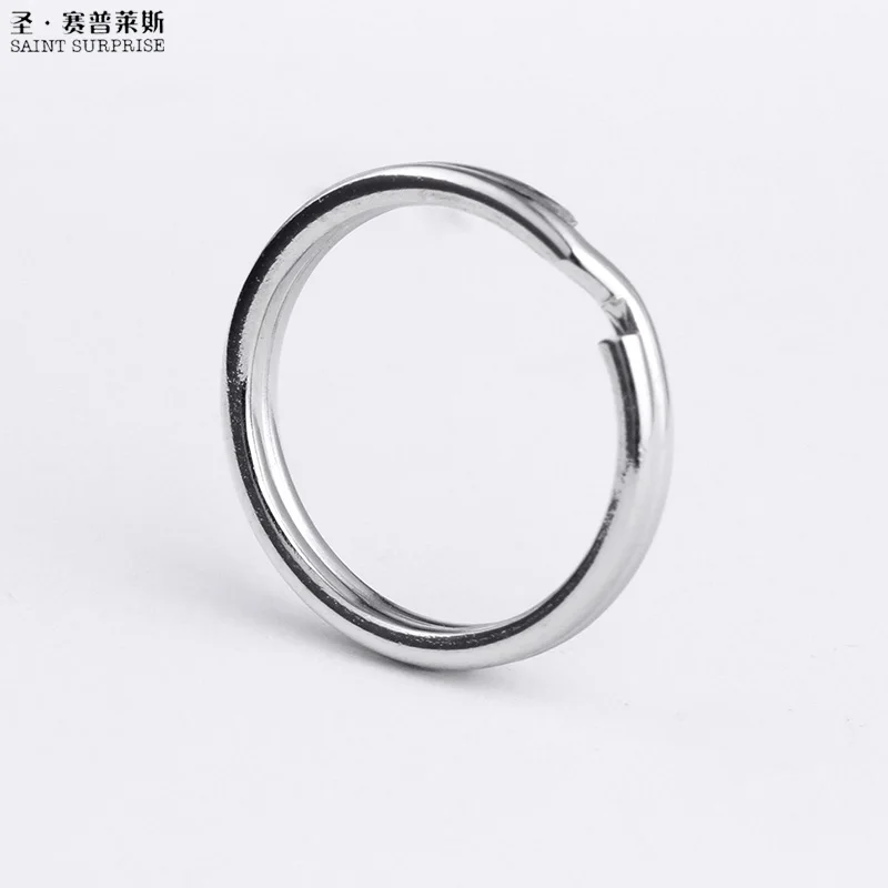 10 шт. Anneau Porte Clef круглый брелок из нержавеющей стали Раздельный для ключей Sleutelhanger