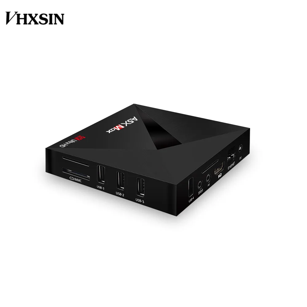 VHXSIN 20 шт./лот A5X Max Smart Android 9 0 TV Box RK3328 4K VP9 H.265 HDR10 USB3.0 4 ГБ 16 32 ГБ|ТВ-приставки и