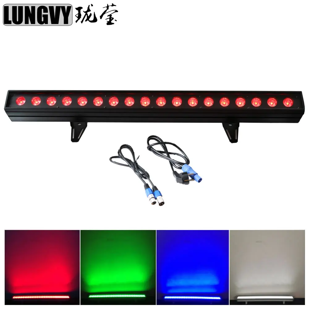 

Free Shipping 18x10w RGBW 4in1 Indoor LED Wall Washer Light LED Bar Light Indoor Wall Wash Effect For Stage Disco DJ Club Lights