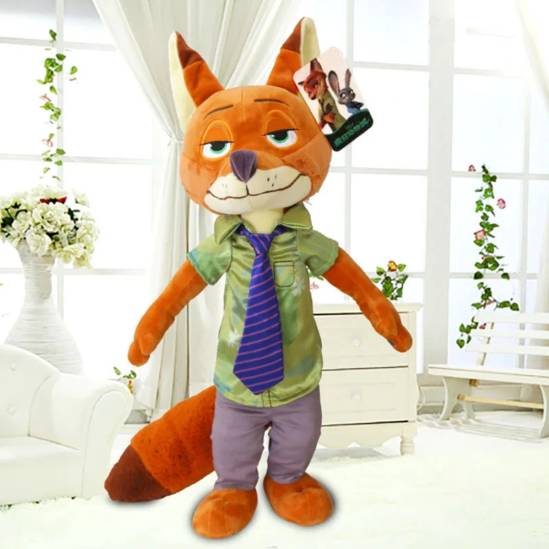 Disney Zootopia 40 см ручная кукла милый мультфильм кролик Джуди Фокс Ник плюшевые