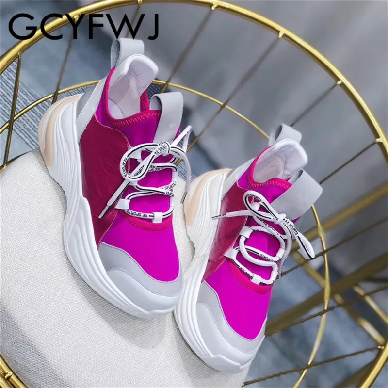GCYFWJ/женские кроссовки из натуральной кожи на шнуровке очень популярная модная