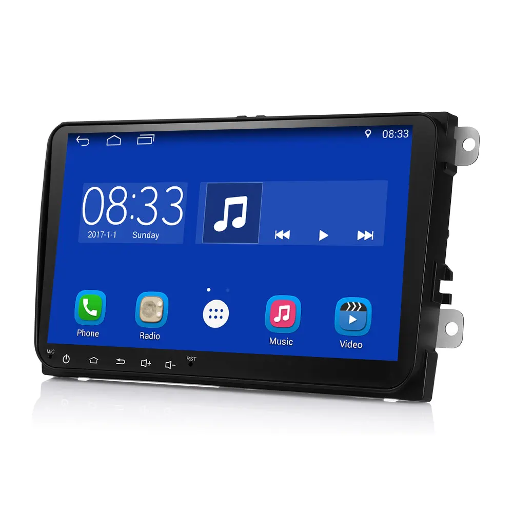 Автомобильный радиоплеер 2 Din 9 'ɺndroid 7 1 Bluetooth Сенсорный экран WiFi камера