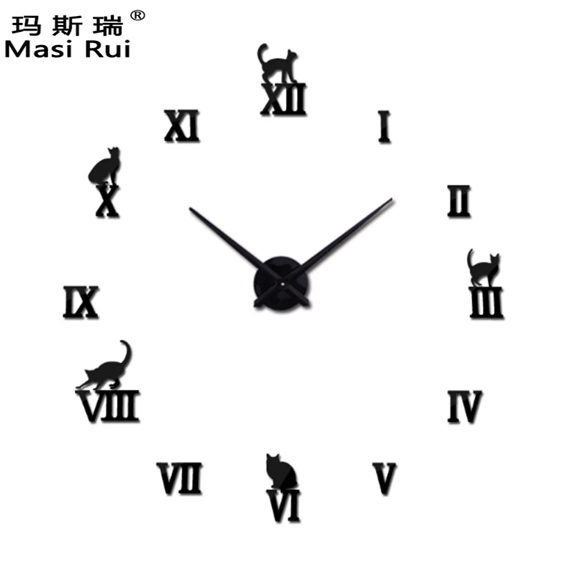 Горячая Распродажа 2020 Большие зеркальные настенные часы современный дизайн