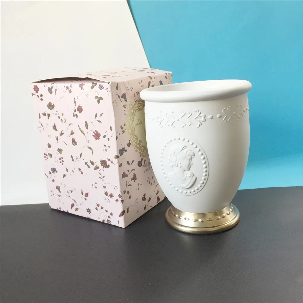 LesM Laduree Queens держатель кисти-белый/розовый Роскошный хранение кистей для макияжа контейнер