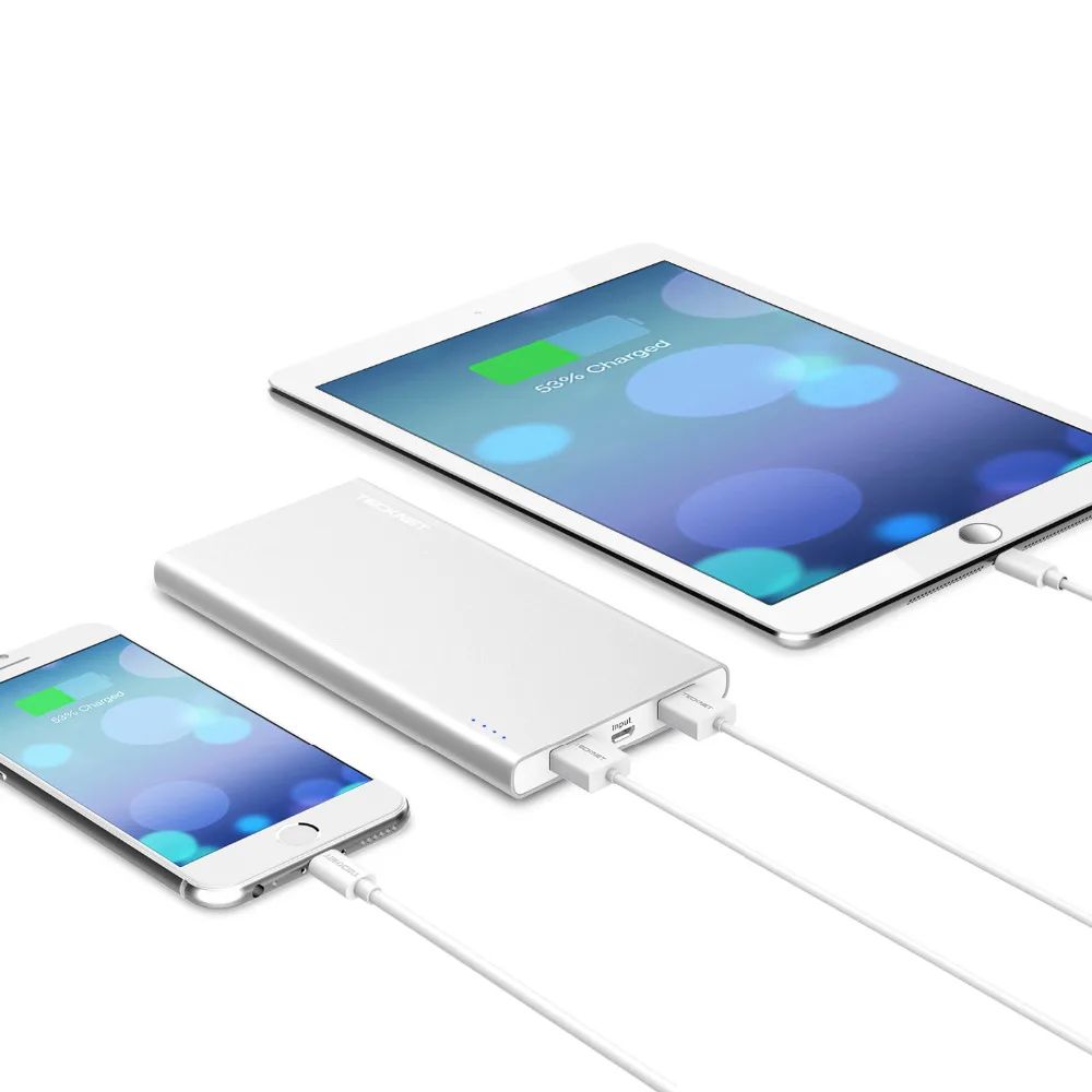 TeckNet power Bank 10000 мАч Dual USB внешний аккумулятор Оригинальное быстрое зарядное