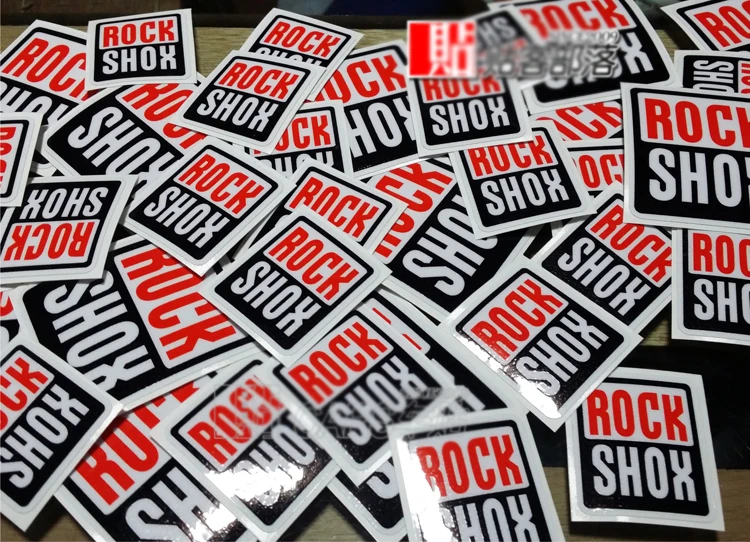 Комплект из 2 предметов ROCKSHOX бренд 50*43 мм для велосипедной рамы наклейки езды на